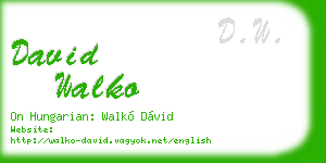 david walko business card